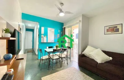 Apartamento com 1 dormitório, 1 vaga, lazer, enseada guarujá/sp