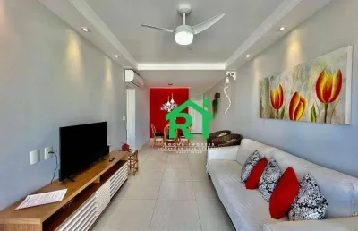 Apartamento com 2 dormitórios à venda, 105 m² por r$ 500.000 - pitangueiras - guarujá/sp
