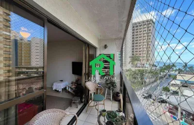 Apartamento com 2 quartos (1 suíte), 1 vaga, jardim astúrias, guarujá/sp