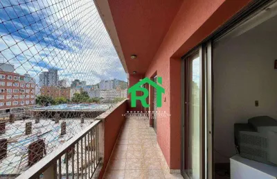 Apartamento com 2 quartos (1 suíte), 1 vaga, jardim astúrias, guarujá/sp