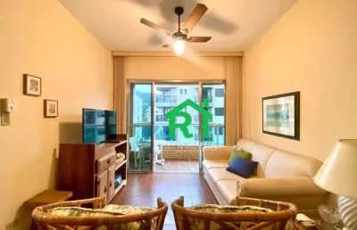 Apartamento com 2 dormitórios, beira mar, sacada, enseada, guarujá/sp