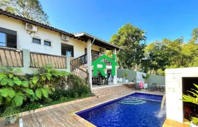 Casa com 4 dormitórios (3 suítes), piscina, churrasqueira, vista mar, enseada, guarujá/sp