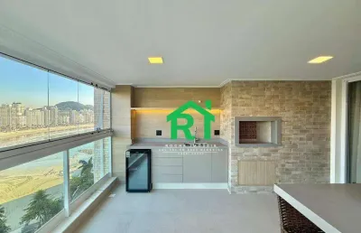 Apartamento frente mar com 3 quartos (3 suítes), 2 vagas e lazer à venda em jardim astúrias, guarujá | rocha imóveis guarujá