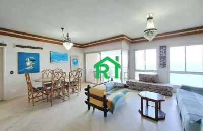 Apartamento com 3 dormitórios para alugar, 119 m² por r$ 6.000,00/mês - pitangueiras - guarujá/sp