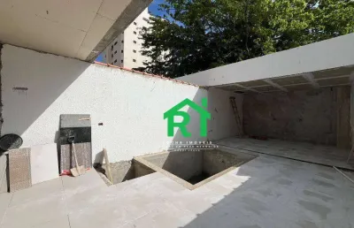 Casa com 2 dormitórios (2 suítes), 2 vagas, lazer, jardim astúrias, guarujá/sp