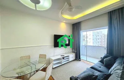 Apartamento com 1 dormitório com vista para o mar à venda, 58 m² por r$ 480.000 - pitangueiras - guarujá/sp