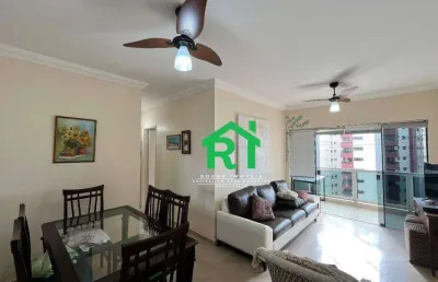 Apartamento com 3 quartos, 1 vaga, jardim astúrias, guarujá/sp