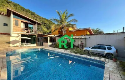 Casa com 3 quartos (3 suítes), 3 vagas, lazer, jardim guaiuba, guarujá/sp