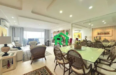 Apartamento com 4 dormitórios à venda, 172 m² por r$ 1.100.000,00 - pitangueiras - guarujá/sp