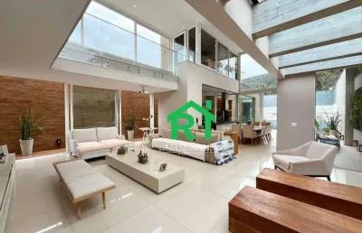 Casa á beira mar, 4 quartos (4 suítes), 2 vagas, lazer, jardim guaiuba, guarujá/sp