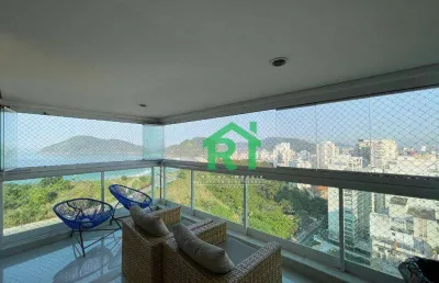 Apartamento com 3 dormitórios, 117 m² - venda por r$ 1.800.000,00 ou aluguel por r$ 9.800,00/mês - jardim astúrias - guarujá/sp