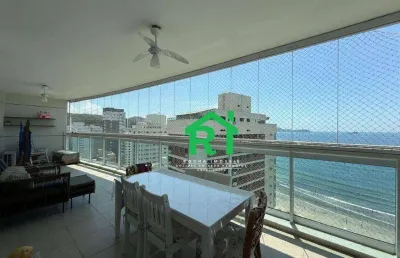 Apartamento com 2 dormitórios para alugar, 115 m² por r$ 8.000,00/mês - jardim astúrias - guarujá/sp