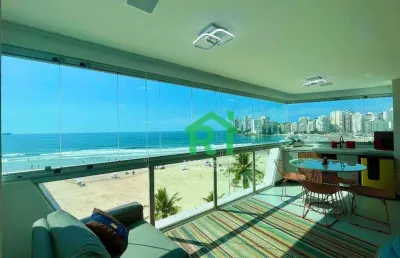 Apartamento com 3 dormitórios, 160 m² - venda por r$ 1.910.000,00 ou aluguel por r$ 12.500,00/mês - jardim astúrias - guarujá/sp