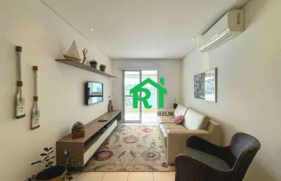 Apartamento com 3 dormitórios para alugar, 120 m² por r$ 8.000,00/mês - jardim astúrias - guarujá/sp