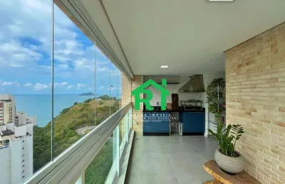 Apartamento frente mar com 2 quartos (1 suíte), 2 vagas e lazer à venda em jardim astúrias, guarujá