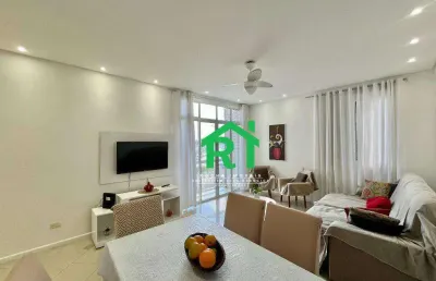 Apartamento beira mar, 3 quartos (2 suítes), 1 vaga, pitangueiras, guarujá/sp.