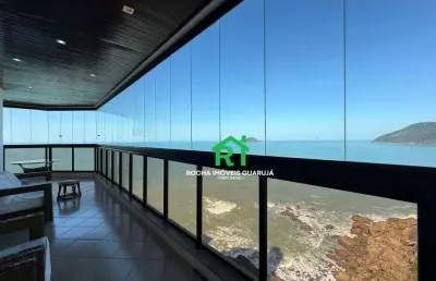 Alto padrão frente mar com 4 suítes, vista panorâmica e lazer na praia das astúrias – guarujá