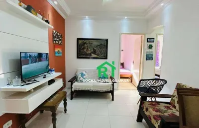 Apartamento para alugar em praia das pitangueiras, guarujá/sp, 2 dormitórios, beira mar | rocha imóveis