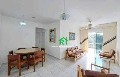 Apartamento beira mar, 2 dormitórios e 1 vaga, para alugar por r$ 3.500/mês | pitangueiras - guarujá/sp
