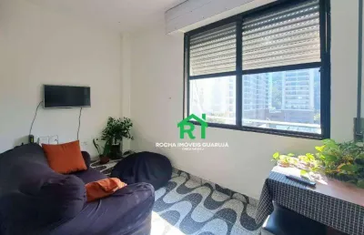 Kitnet com 1 dormitório à venda, 33 m² por r$ 280.000 - pitangueiras - guarujá/sp