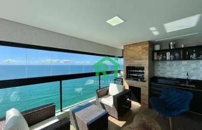Apartamento frente mar com 3 quartos (3 suítes), 2 vagas e lazer à venda em pitangueiras, guarujá