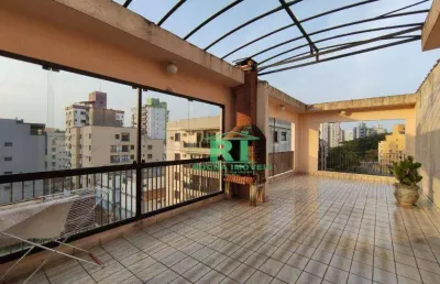 Cobertura com 2 dormitórios à venda, 180 m² por r$ 750.000,00 - jardim astúrias - guarujá/sp