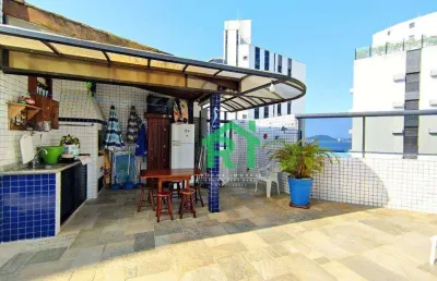 Cobertura com 3 dormitórios à venda, 160 m² por r$ 1.200.000,00 - jardim astúrias - guarujá/sp