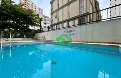 Apartamento com 3 quartos (1 suíte), 1 vaga, lazer, jardim astúrias, guarujá/sp