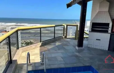 Cobertura com 4 quartos à venda na rua balneário camboriú, 135, aviação, praia grande por r$ 1.750.000