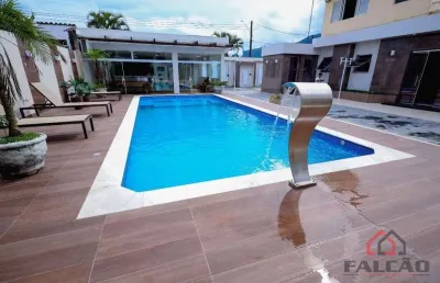 Casa com 5 quartos à venda na das palmas, 144, balneário flórida, praia grande por r$ 3.500.000