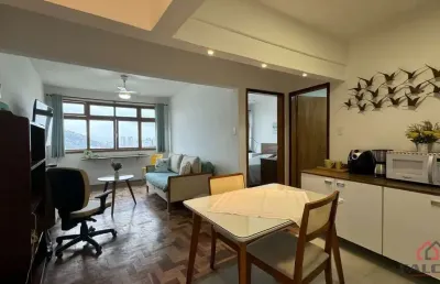 Apartamento com 1 quarto para alugar na alameda vinte e oito de setembro, 1056, ilha porchat, são vicente por r$ 2.800