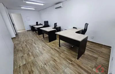 Sala comercial com 3 salas para alugar na brás cubas - até 105 - lado ímpar, 37, centro, santos por r$ 2.300