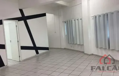 Sala comercial com 3 salas para alugar na da constituição - de 413 ao fim - lado ímpar, 541, vila mathias, santos por r$ 1.000