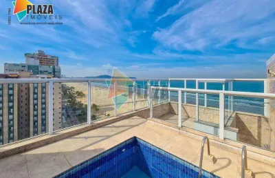 Cobertura duplex com 3 dormitórios à venda, 192 m² por r$ 2.299.000 - aviação - praia grande/sp