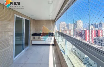 Apartamento 3 dormitórios com 1 suíte para alugar, 112 m² por r$ 7.000/mês - canto do forte - praia grande/sp