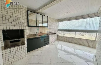 Apartamento com 3 dormitórios para alugar, 143 m² por r$ 6.500,00/mês - boqueirão - praia grande/sp