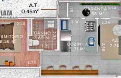 Apartamento à venda, 37 m² por r$ 275.000,00 - boqueirão - praia grande/sp