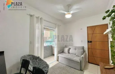 Apartamento com 1 dormitório para alugar, 40 m² por r$ 3.000,00/mês - boqueirão - praia grande/sp