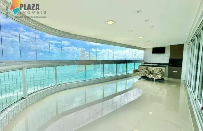 Apartamento com 3 dormitórios para alugar, 192 m² por r$ 18.000,00/mês - canto do forte - praia grande/sp