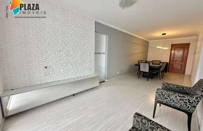Apartamento mobiliado no canto do forte para locação com 02 dormitórios e suíte 104m²