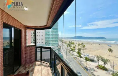 Apartamento com 3 dormitórios para alugar, 133 m² por r$ 6.000,00/mês - vila guilhermina - praia grande/sp