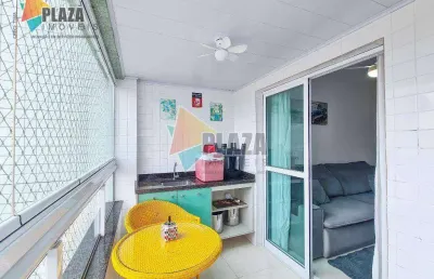 Apartamento 2 dormitórios com 1 suíte à venda, 76 m² por r$ 459.000 - caiçara - praia grande/sp