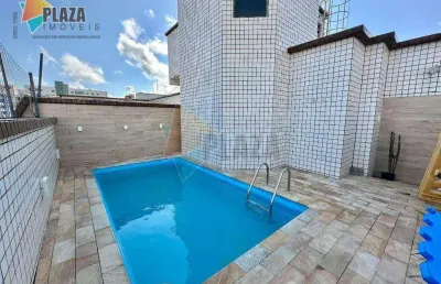 Cobertura para alugar, 252 m² por r$ 11.000,00/mês - vila guilhermina - praia grande/sp