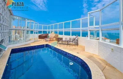 Cobertura 4 dormitórios com 4 suítes à venda, 269 m² por r$ 2.199.000 - vila guilhermina - praia grande/sp