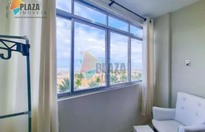 Apartamento frente mar com 2 dormitórios à venda, 64 m² por r$ 449.000 - boqueirão - praia grande/sp