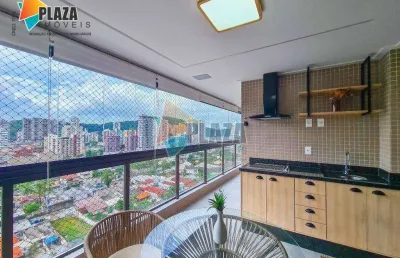 Apartamento 3 dormitórios com 3 suítes  à venda, 143 m² por r$ 2.249.000 - canto do forte - praia grande/sp