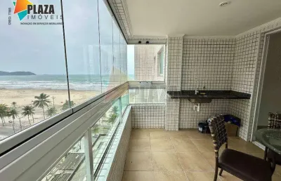 Apartamento com 2 dormitórios para alugar, 102 m² por r$ 4.400,00/mês - aviação - praia grande/sp