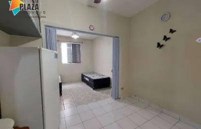 Kitnet com 1 dormitório para alugar, 27 m² por r$ 1.400,00/mês - canto do forte - praia grande/sp