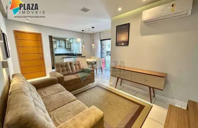 Apartamento com 3 dormitórios para alugar, 112 m² por r$ 6.500,00/mês - vila guilhermina - praia grande/sp
