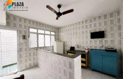 Kitnet para locação no canto do forte, praia grande-sp, r$ 1.400,00 p/mês